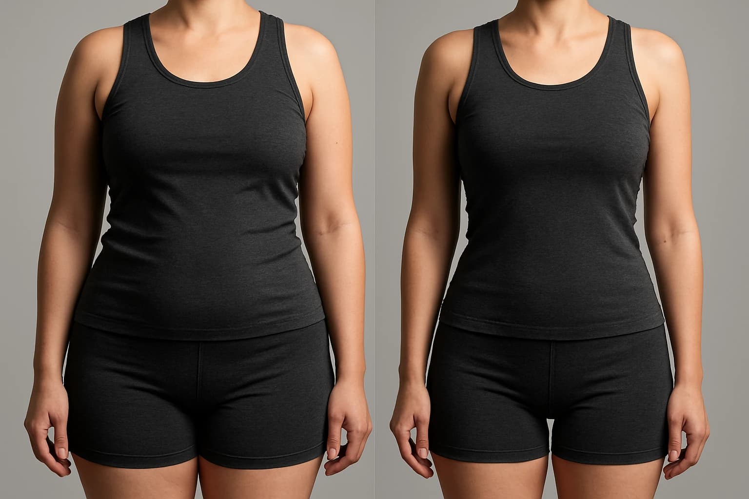 Photo of a woman before and after using B12 injections
