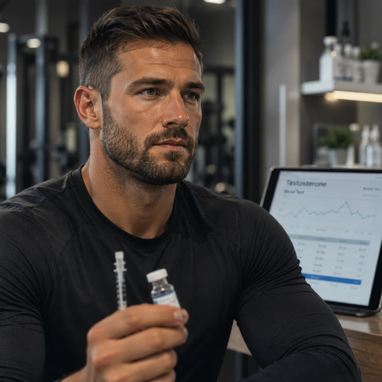 A man discovering if BPC-167 increases his testosterone level