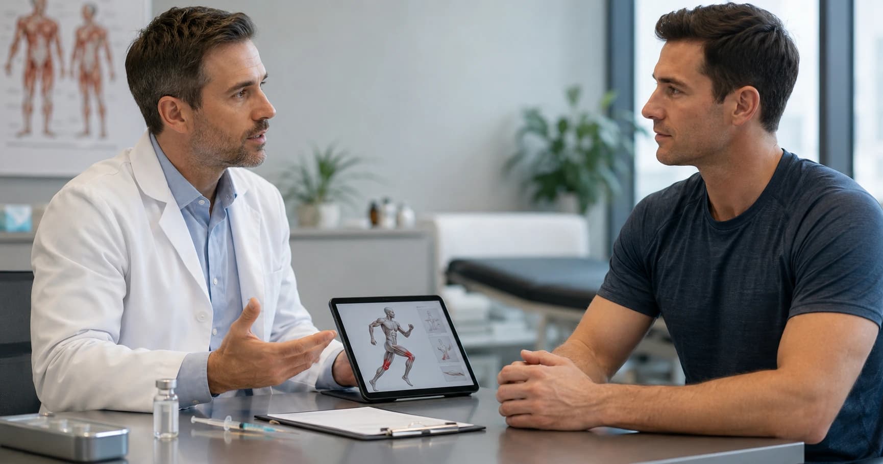 A doctor consulting a patient about TB-500