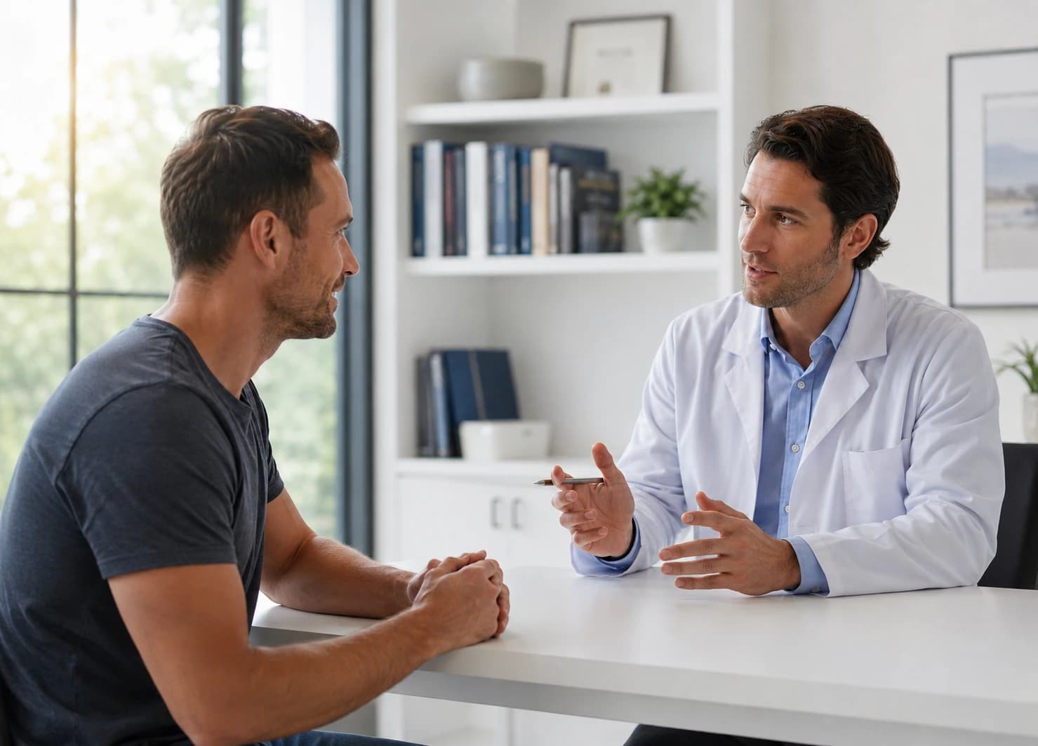 Doctor telling a patient more about MOTS-c Peptide