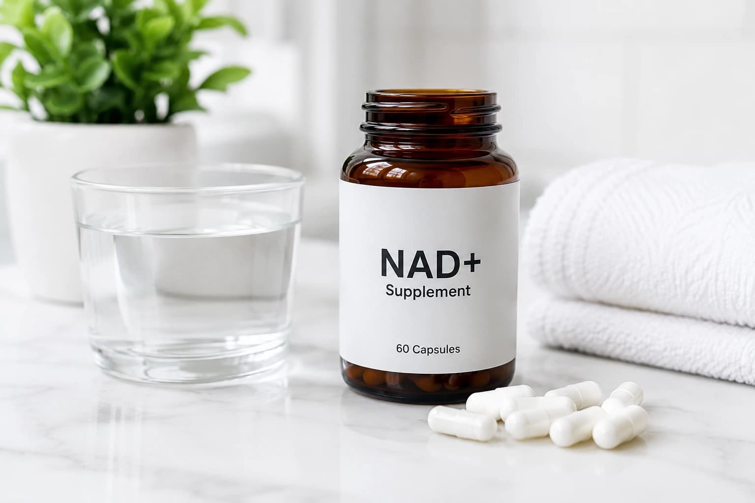 A bottle of NAD+